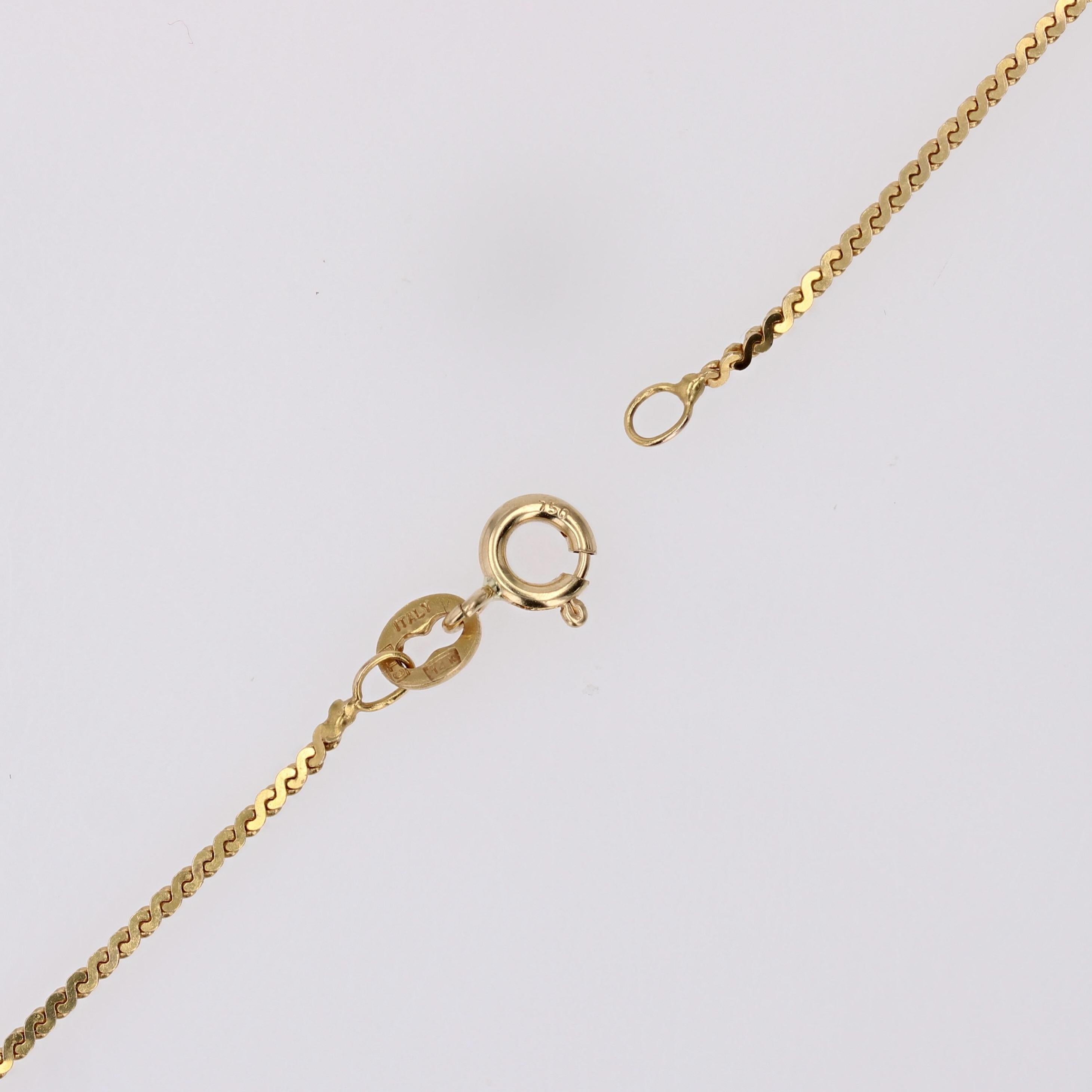 Collana moderna in oro giallo 14 carati con motivi a rete in oro in vendita 9