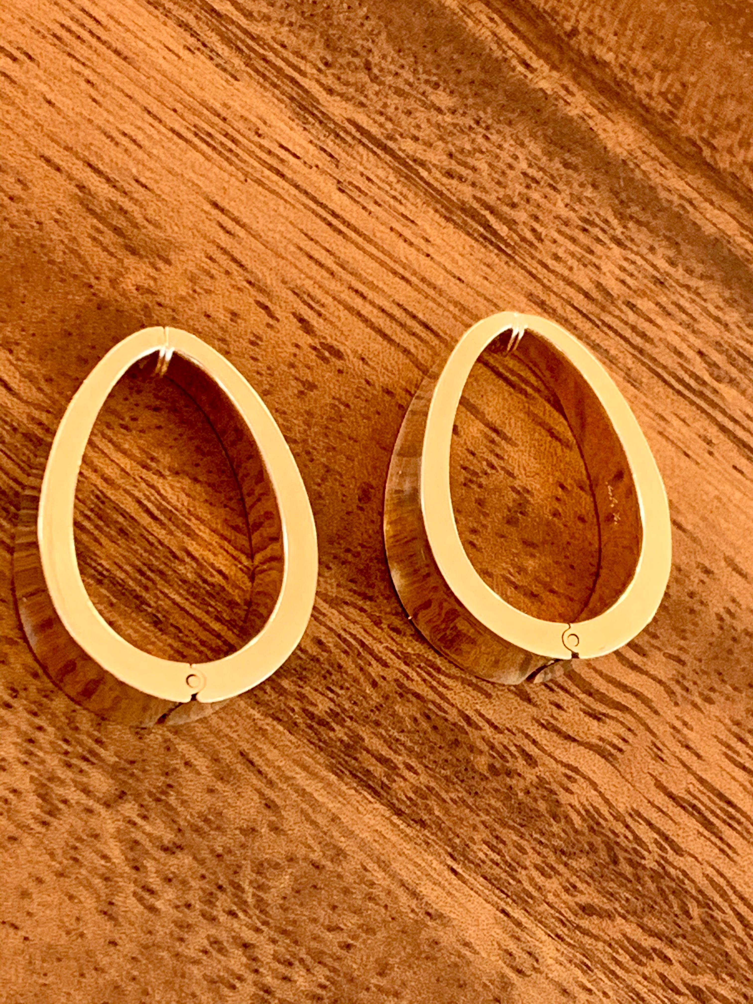 gold wide hoop earrings