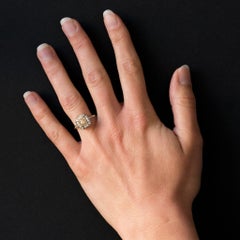 Modern 1.40 Carat Champagne Diamond White Gold Ring