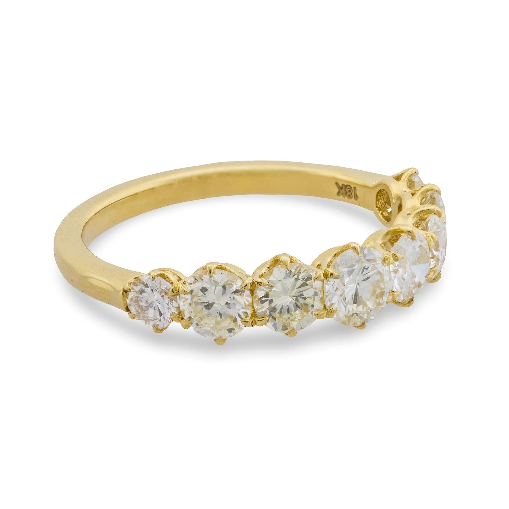 Bracelet d'éternité moderne en or jaune 18 carats avec diamant de 1,48 carat Pour femmes en vente