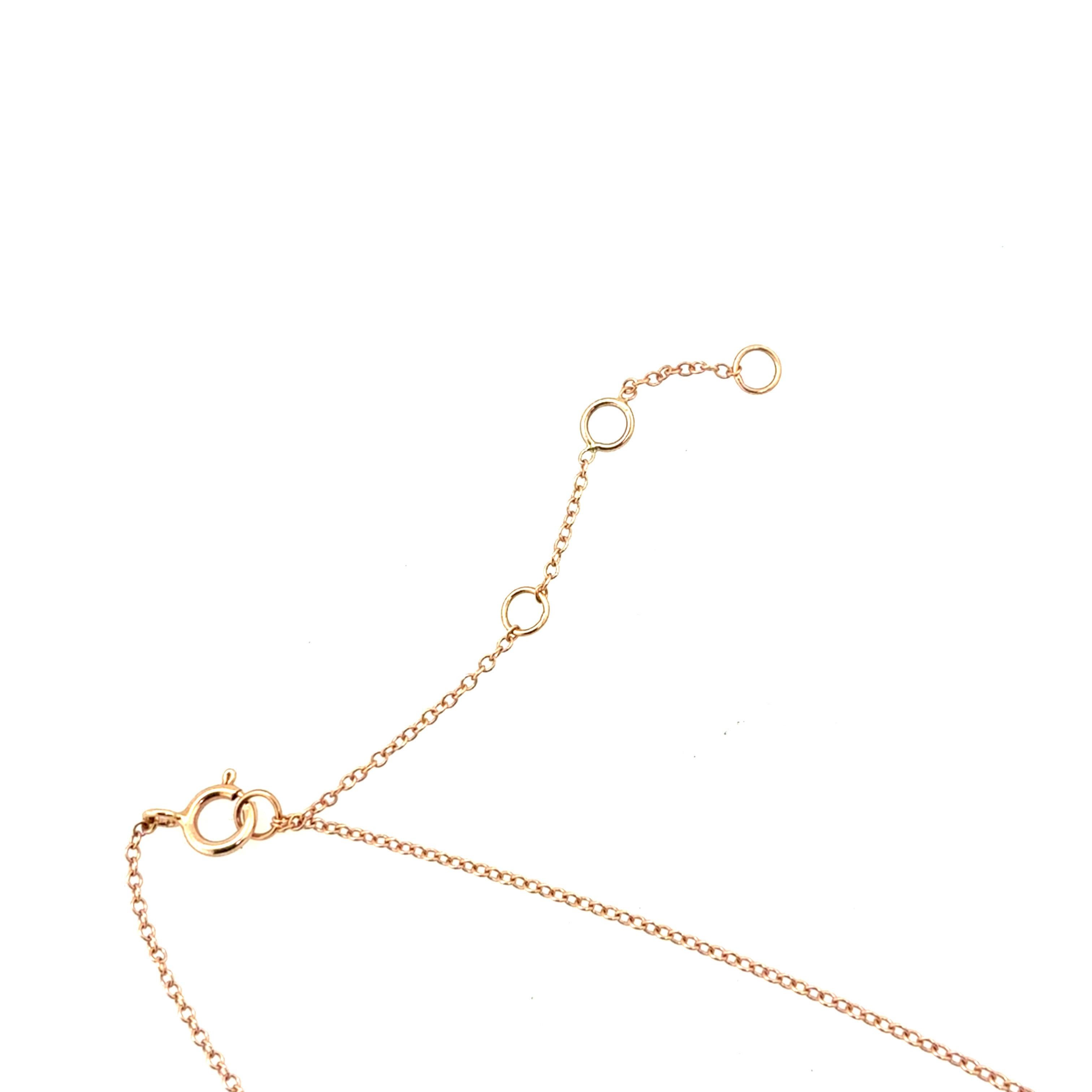 Modern 14k Rose Gold 0.50 Carat Natural Diamond Triangular Pendant In condizioni buone in vendita a Los Angeles, CA