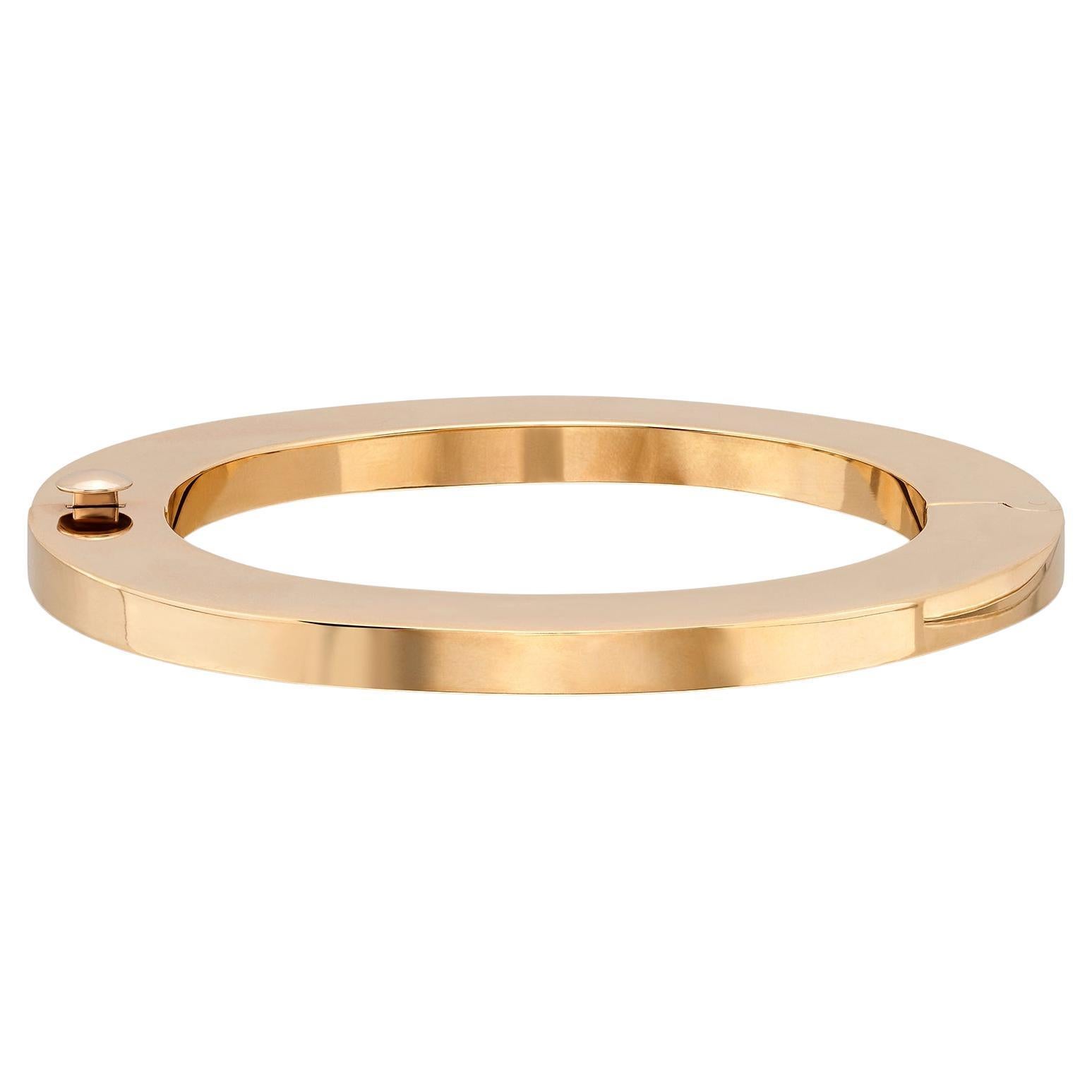 Modern 14k Yellow Gold Bangle Bracelet