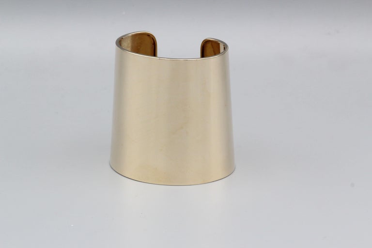 Modern 14k Yellow Gold "Wonder Woman" Cuff Bracelet For Sale at 1stDibs