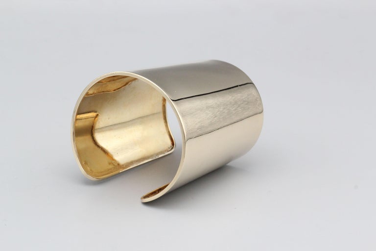 Modern 14k Yellow Gold "Wonder Woman" Cuff Bracelet For Sale at 1stDibs