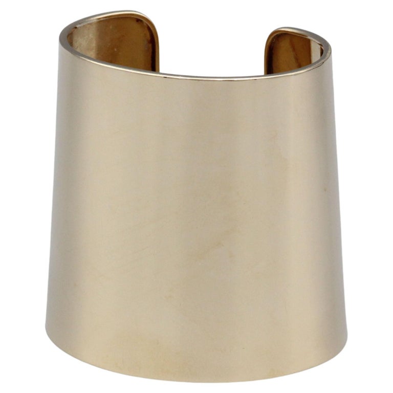 Modern 14k Yellow Gold "Wonder Woman" Cuff Bracelet For Sale at 1stDibs