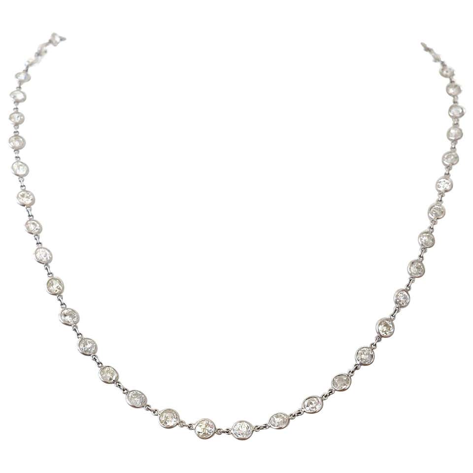Antique Platinum Necklaces - 1,593 For Sale at 1stdibs