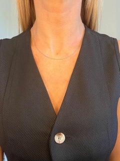 Modern 16 3/4 Inch Platinum Stamped, Trace Link Chain with Bolt Ring Clasp