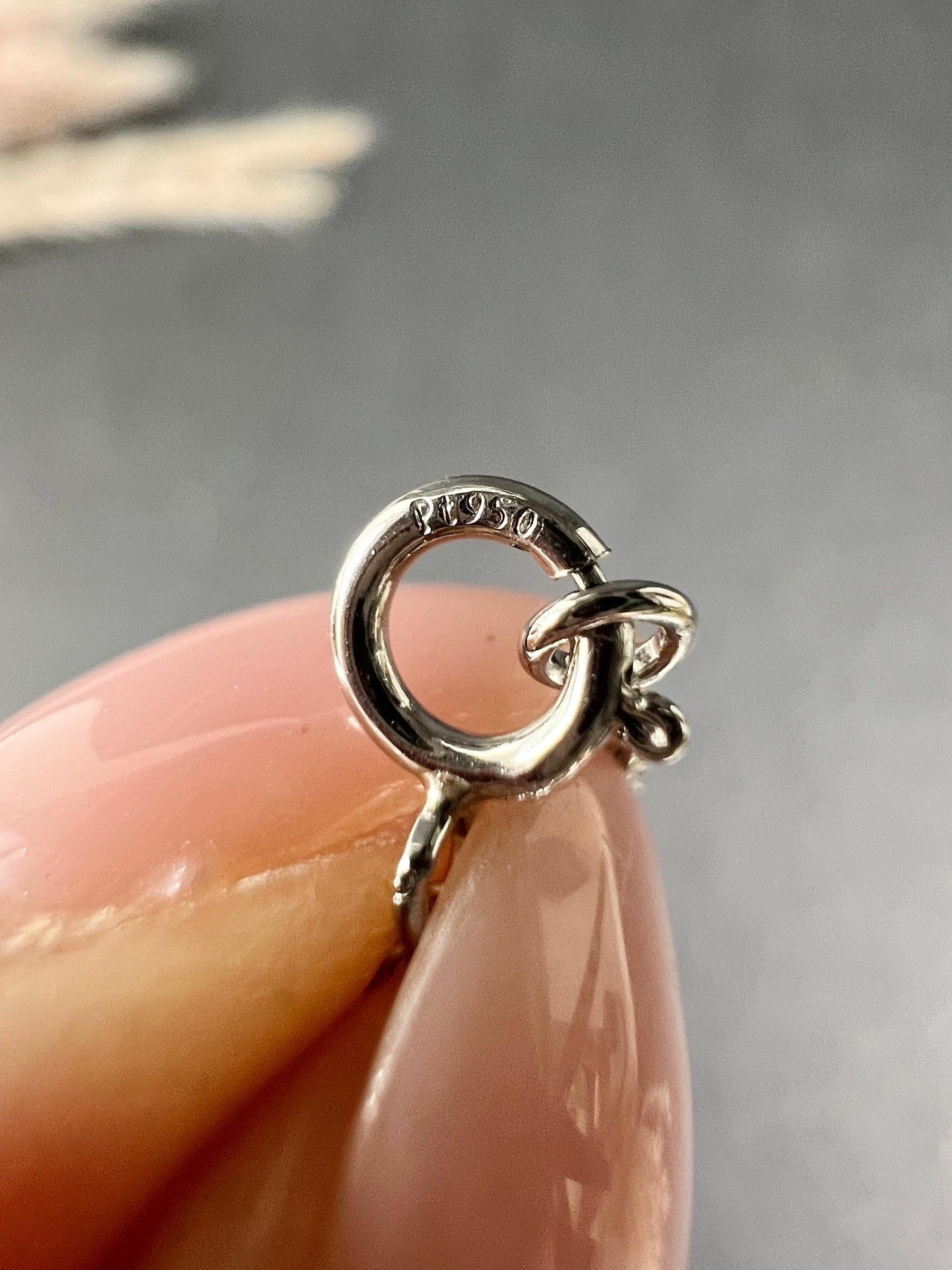 da uomo o donna Catena moderna da 18 1/2 pollici, stampata in platino, A Link con chiusura ad anello con bullone in vendita