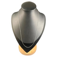 Moderne 18 1/2 Zoll Platin gestempelte, Trace Gliederkette mit Bolt-Ringschließe