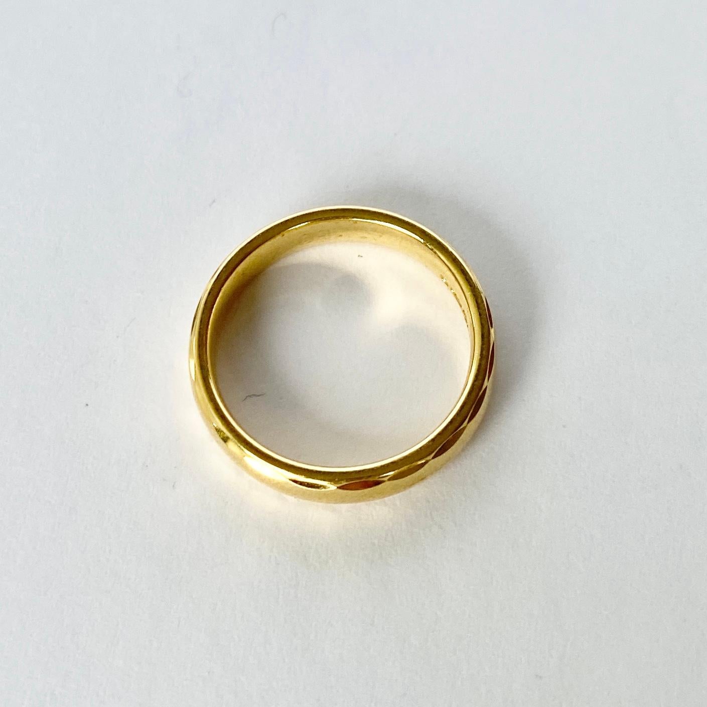 da uomo o donna Fascia decorativa moderna in oro 18 carati in vendita