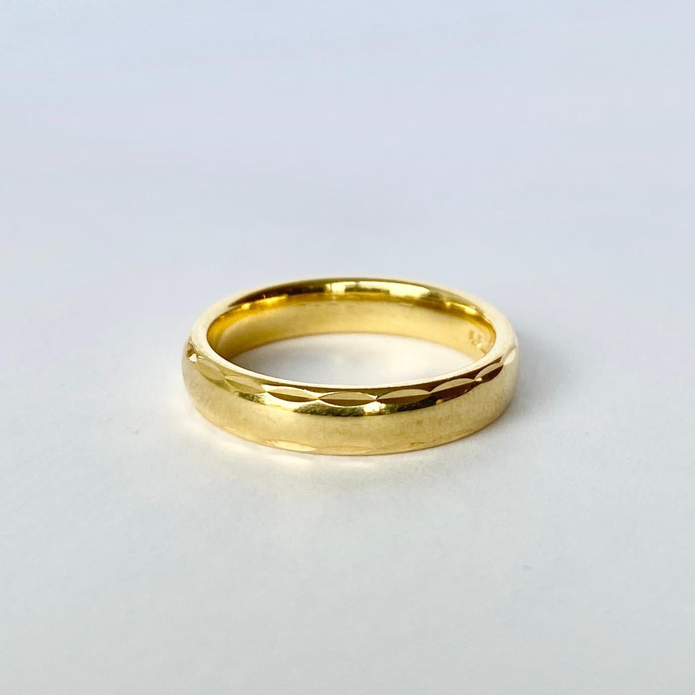 Modern 18 Carat Gold Decorative Band For Sale 1