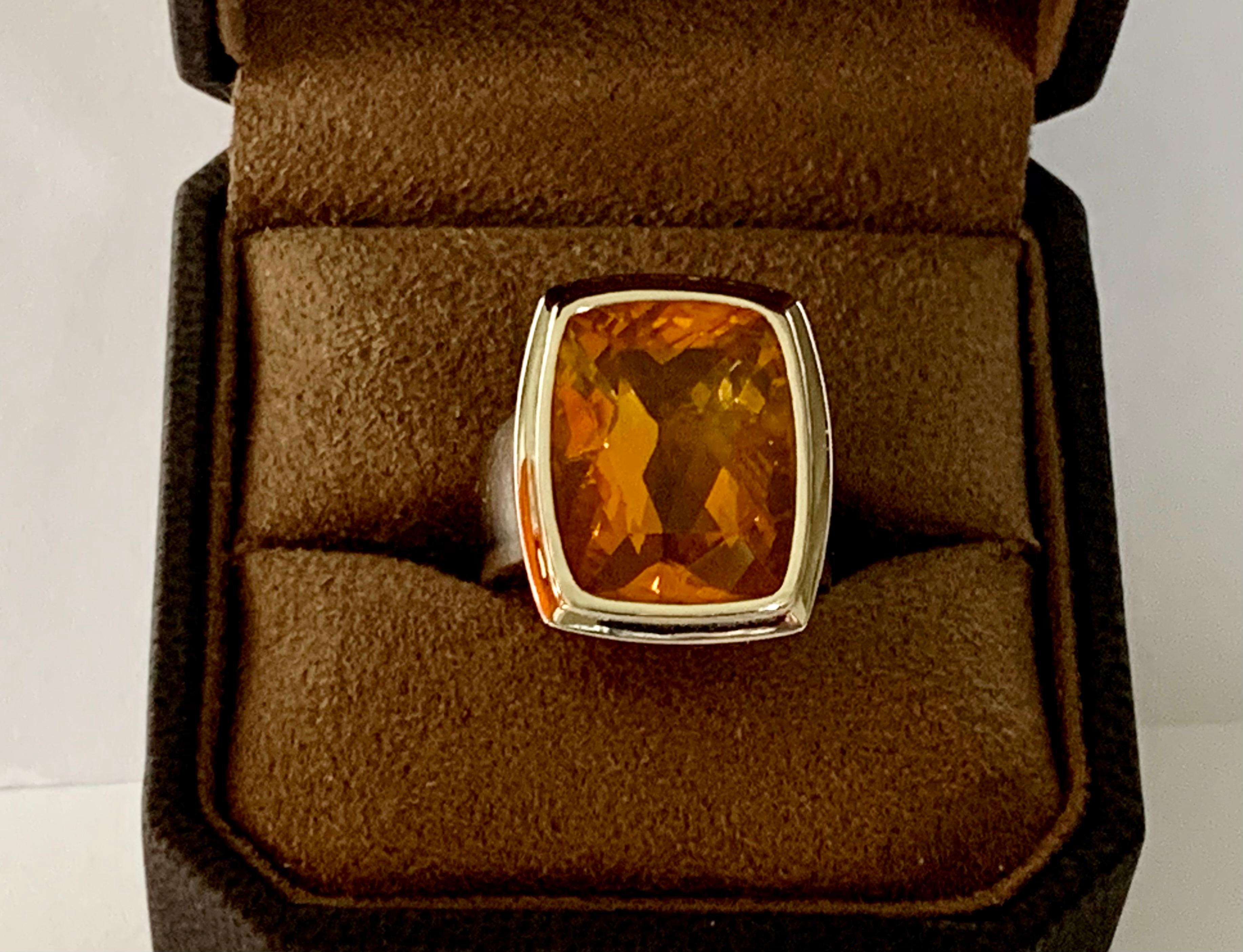 Modern 18 Karat Whitel Gold Statement Ring with Mexican Fire Opal For Sale 4