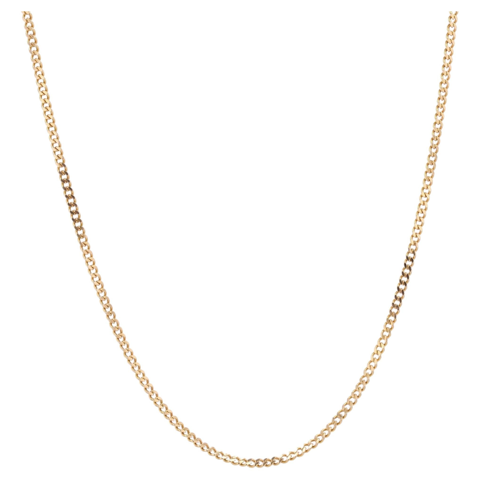Collana moderna in oro giallo 18 K Filed Curb Mech