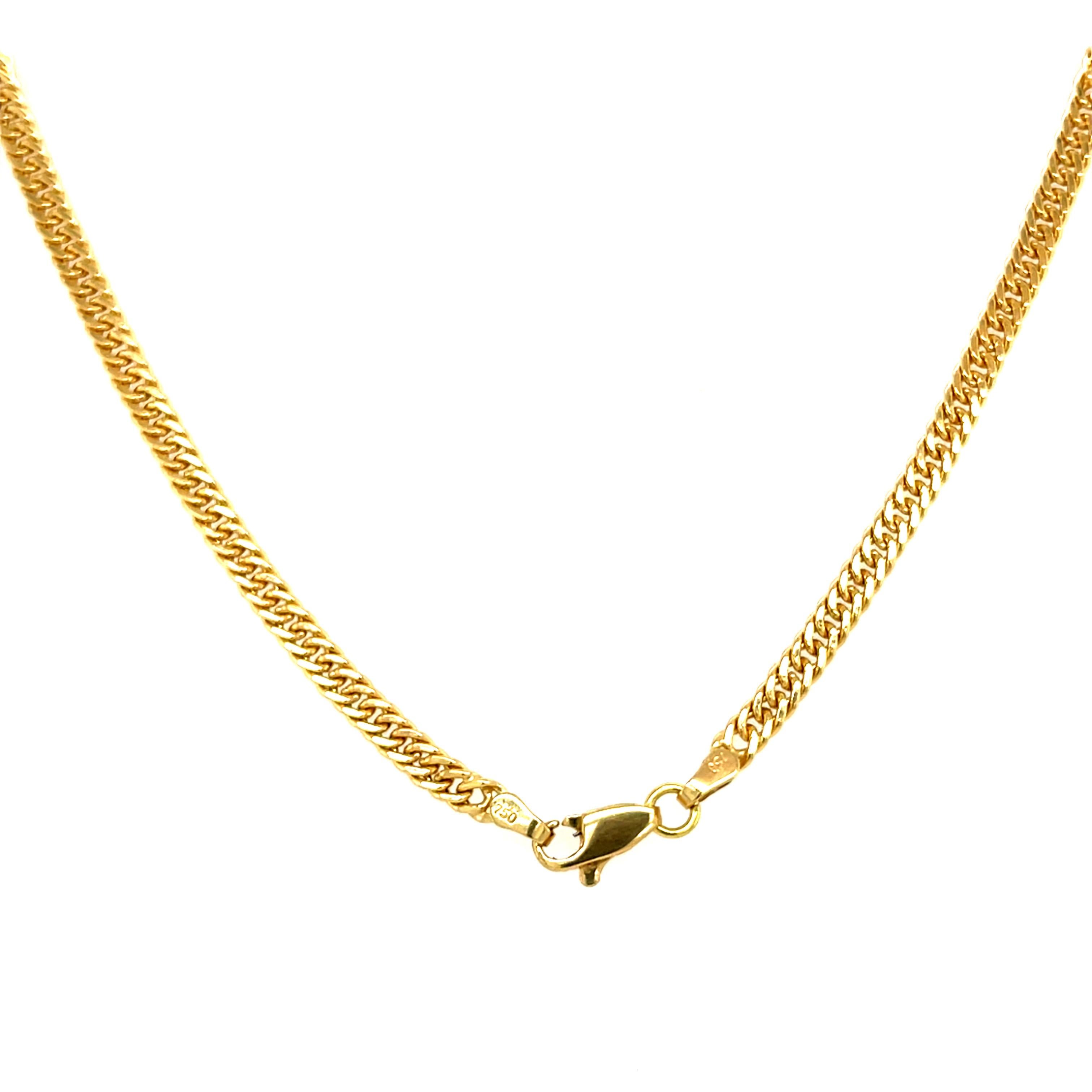 Collana moderna con catena a cordoncino in oro 18 carati In condizioni Nuovo in vendita a Ridgefield, CT