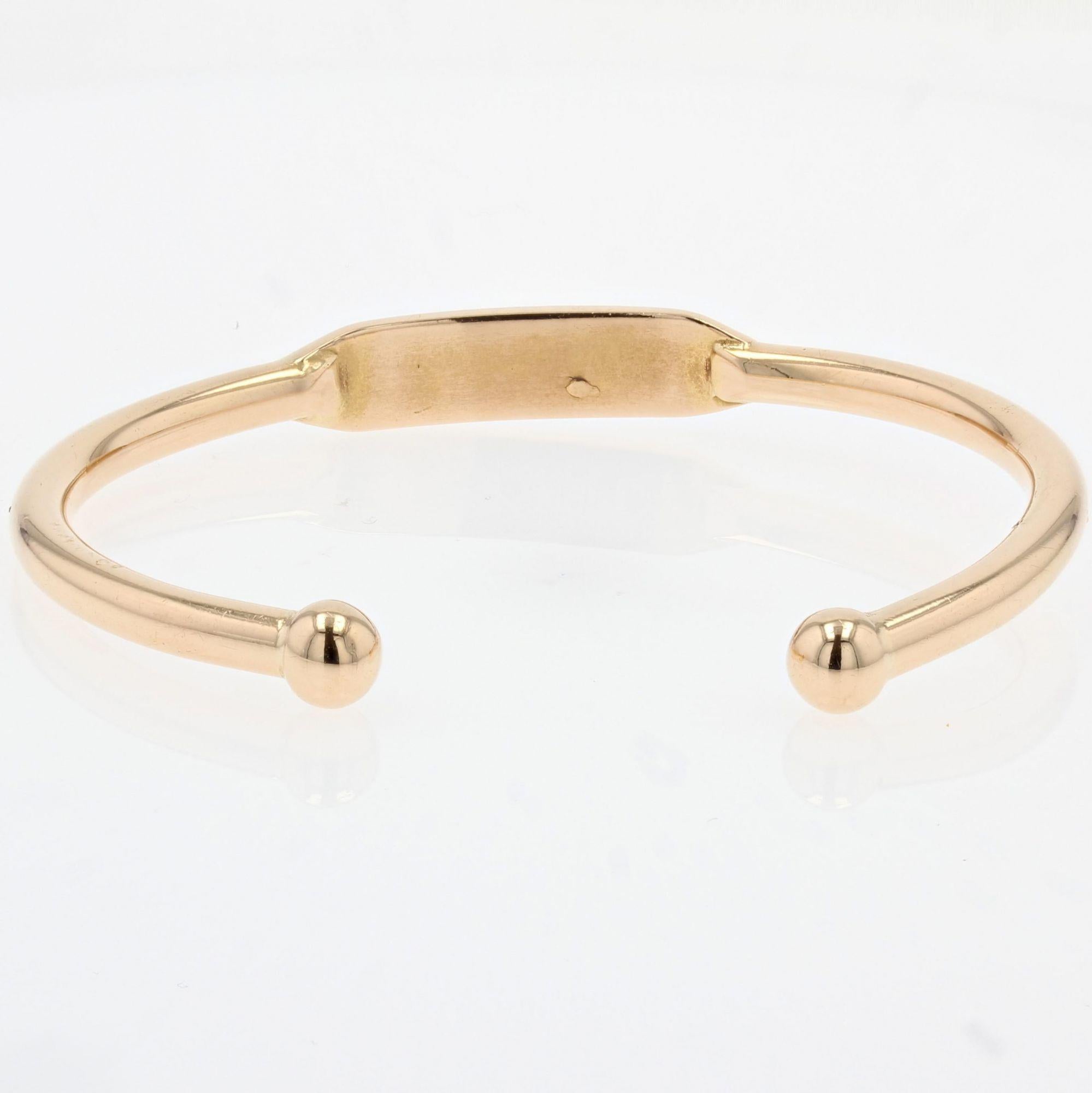 Modern 18 Karat Rose Gold Bangle Bracelet For Sale 1