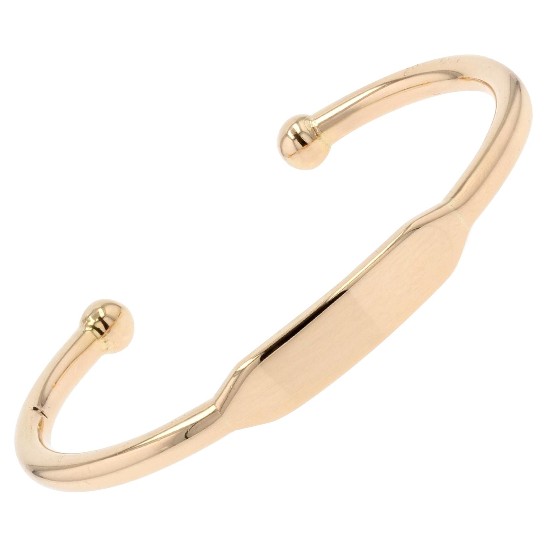 Modern 18 Karat Rose Gold Bangle Bracelet For Sale