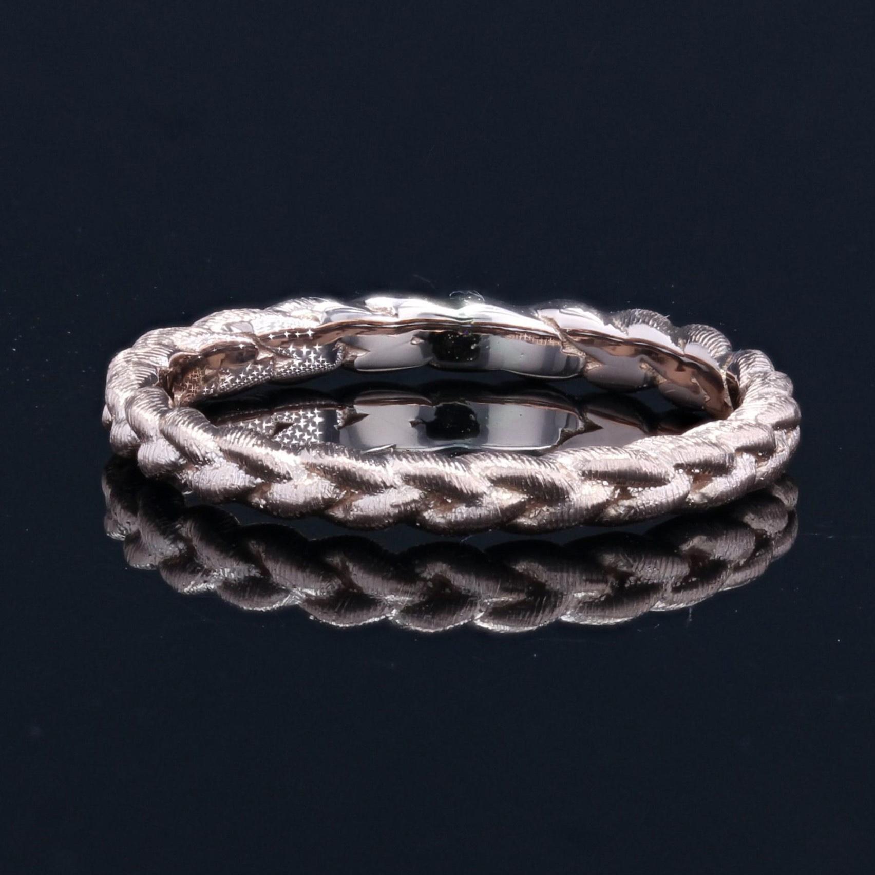 braided wedding ring band