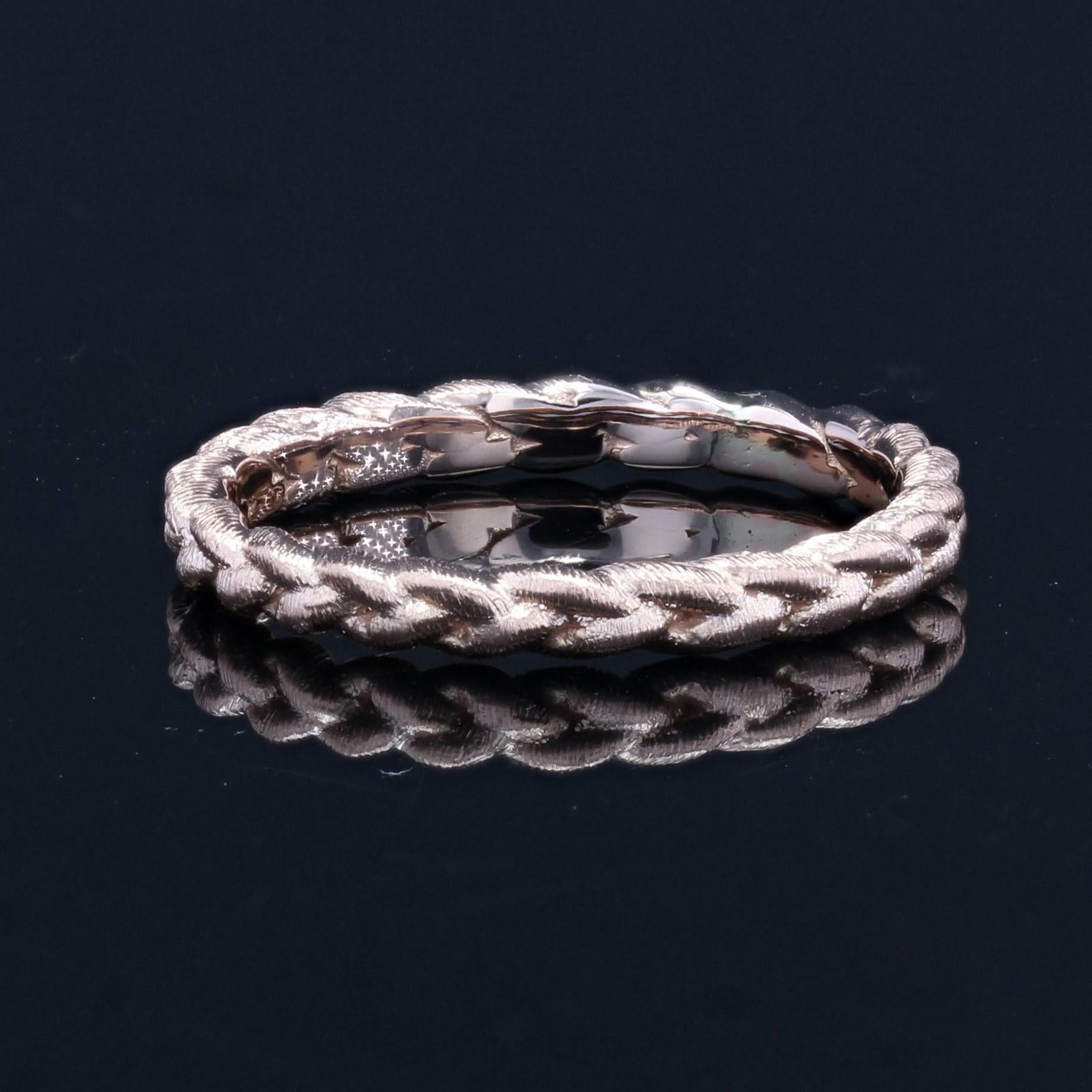 rose gold braided ring