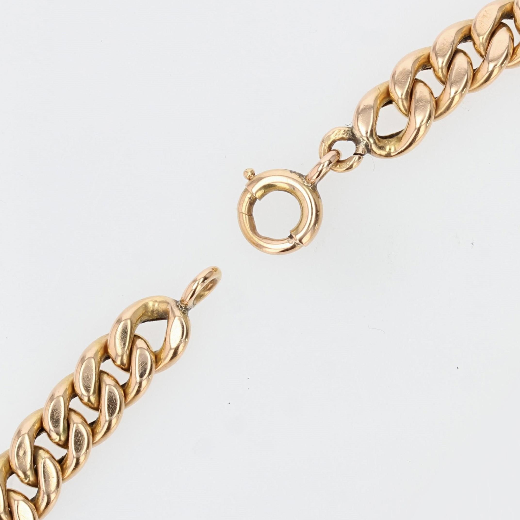 Modern 18 Karat Rose Gold Curb Bracelet 3