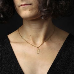 Modern 18 Karat Rose Gold Letter "J" Charm Pendant