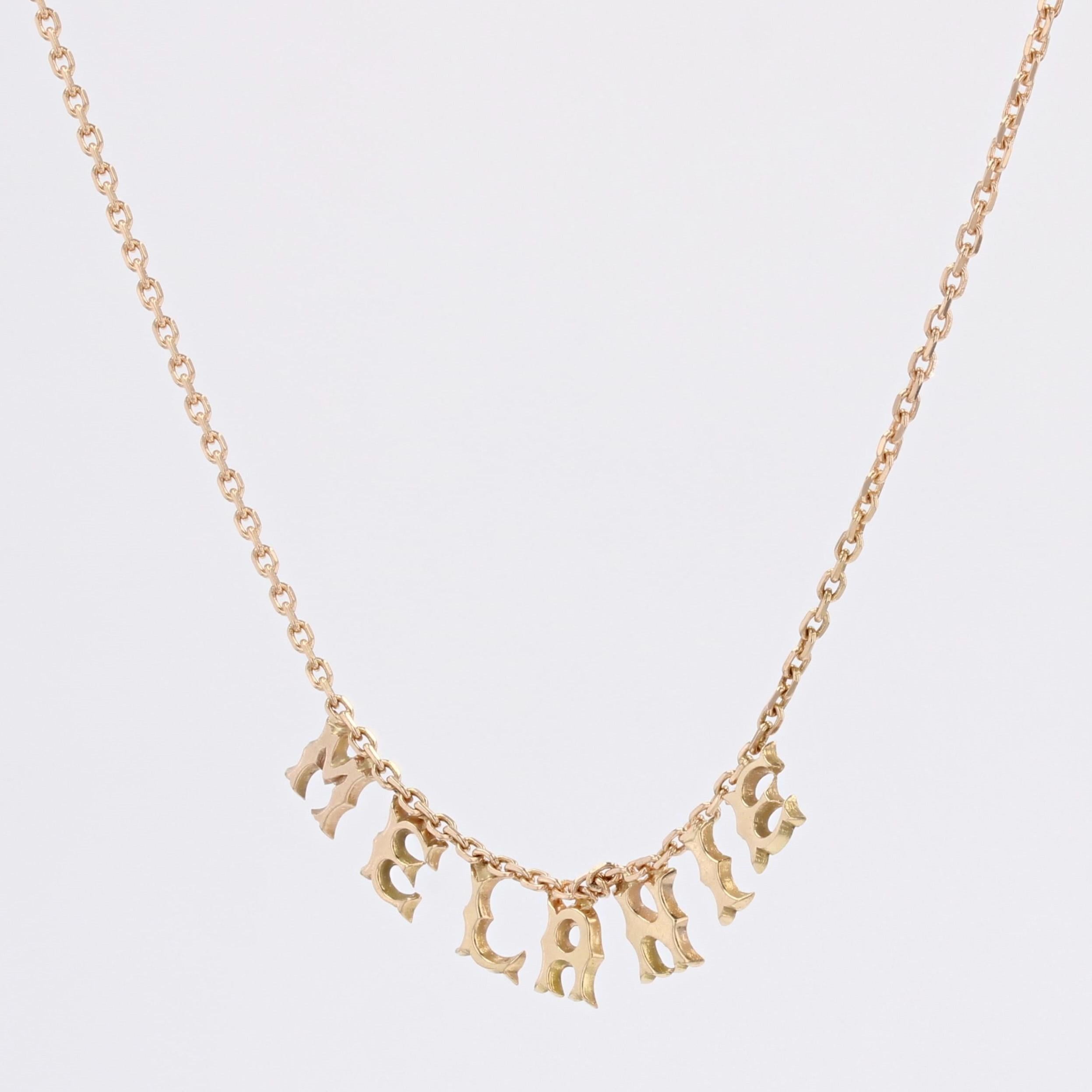 Modern 18 Karat Rose Gold Melanie Chain Necklace In Excellent Condition For Sale In Poitiers, FR