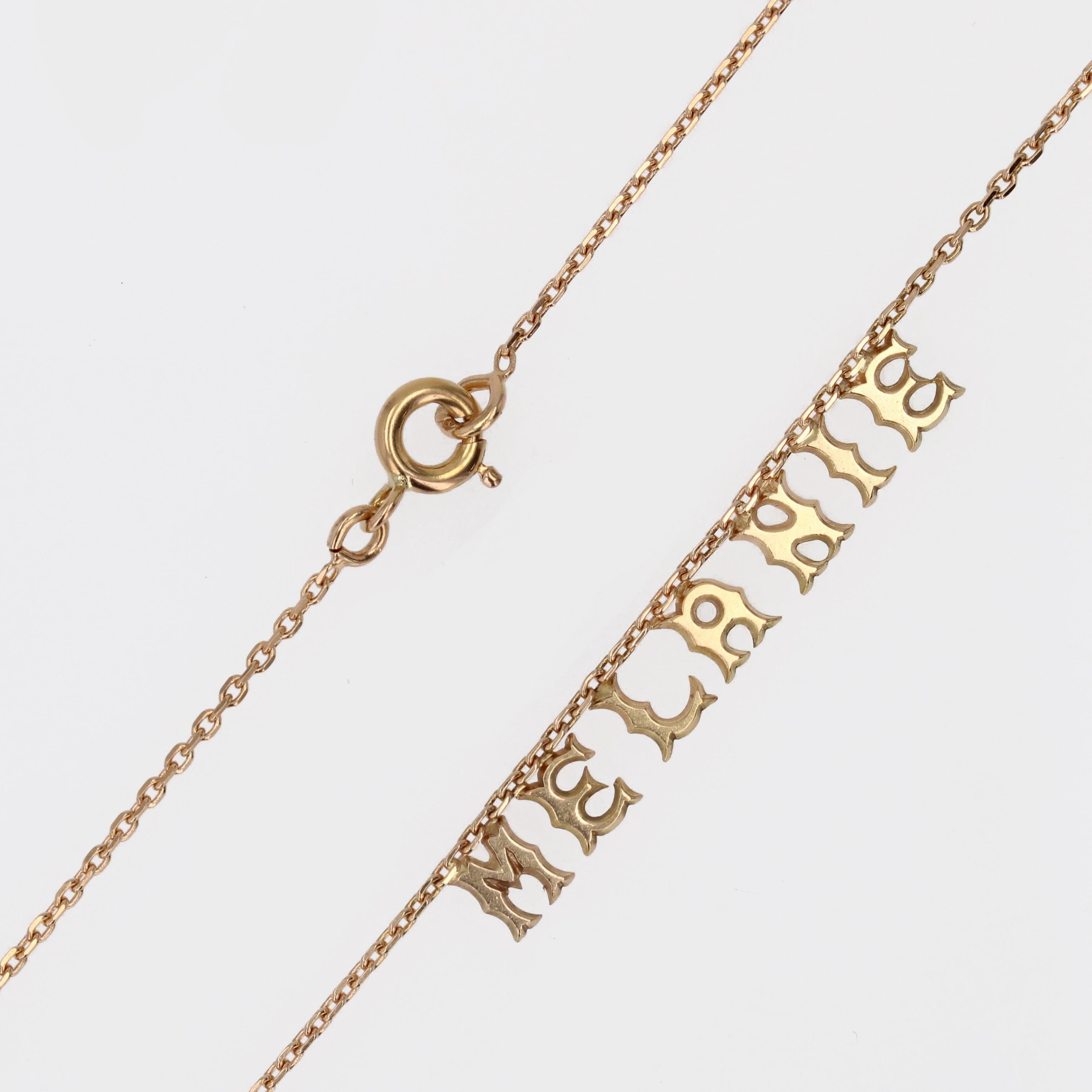 Modern 18 Karat Rose Gold Melanie Chain Necklace For Sale 1
