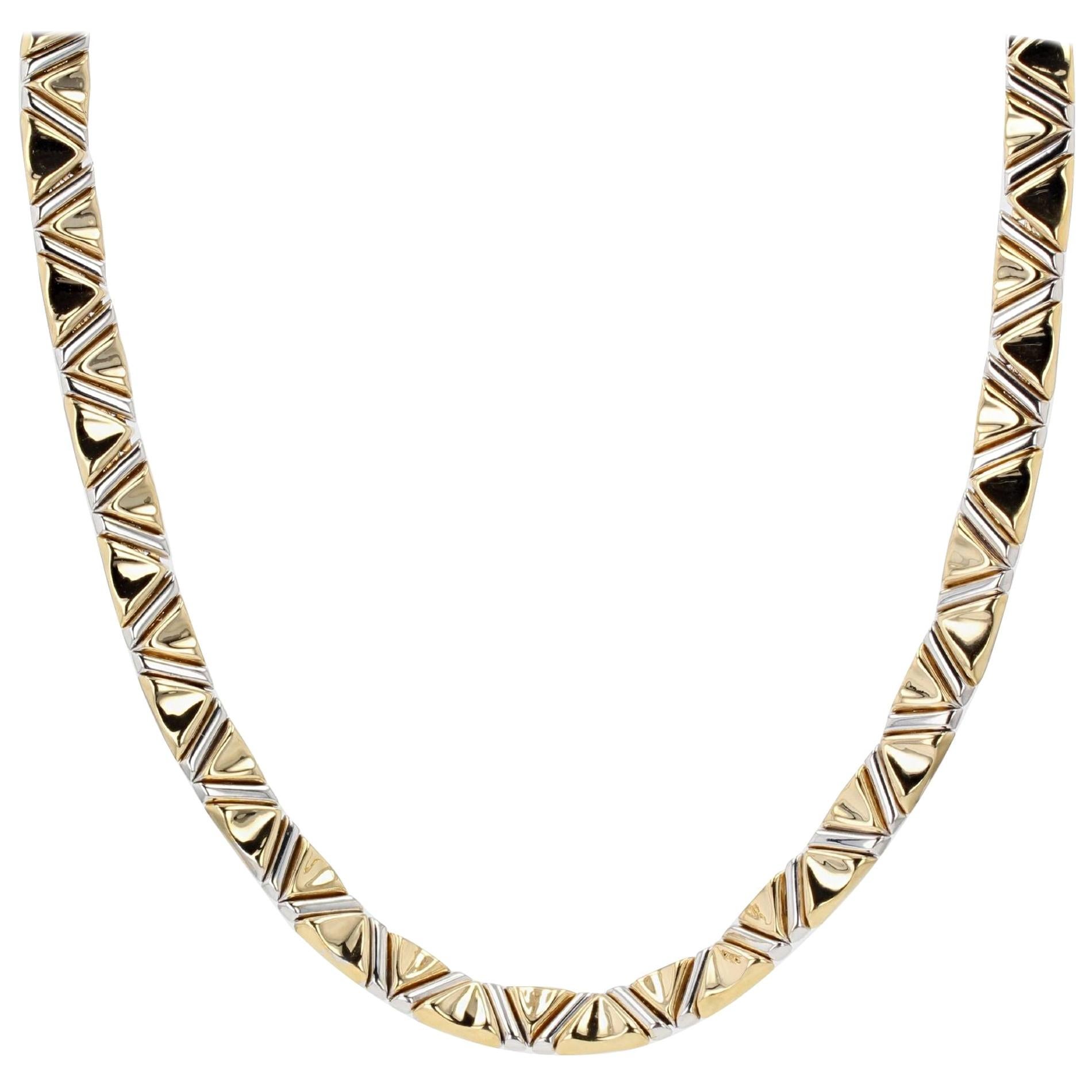 Modern 18 Karat Yellow and White Gold Marcello Bicego Necklace