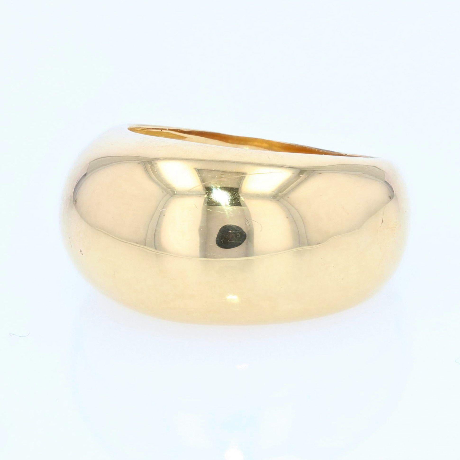 Modern 18 Karat Yellow Gold Bangle Ring In Good Condition In Poitiers, FR