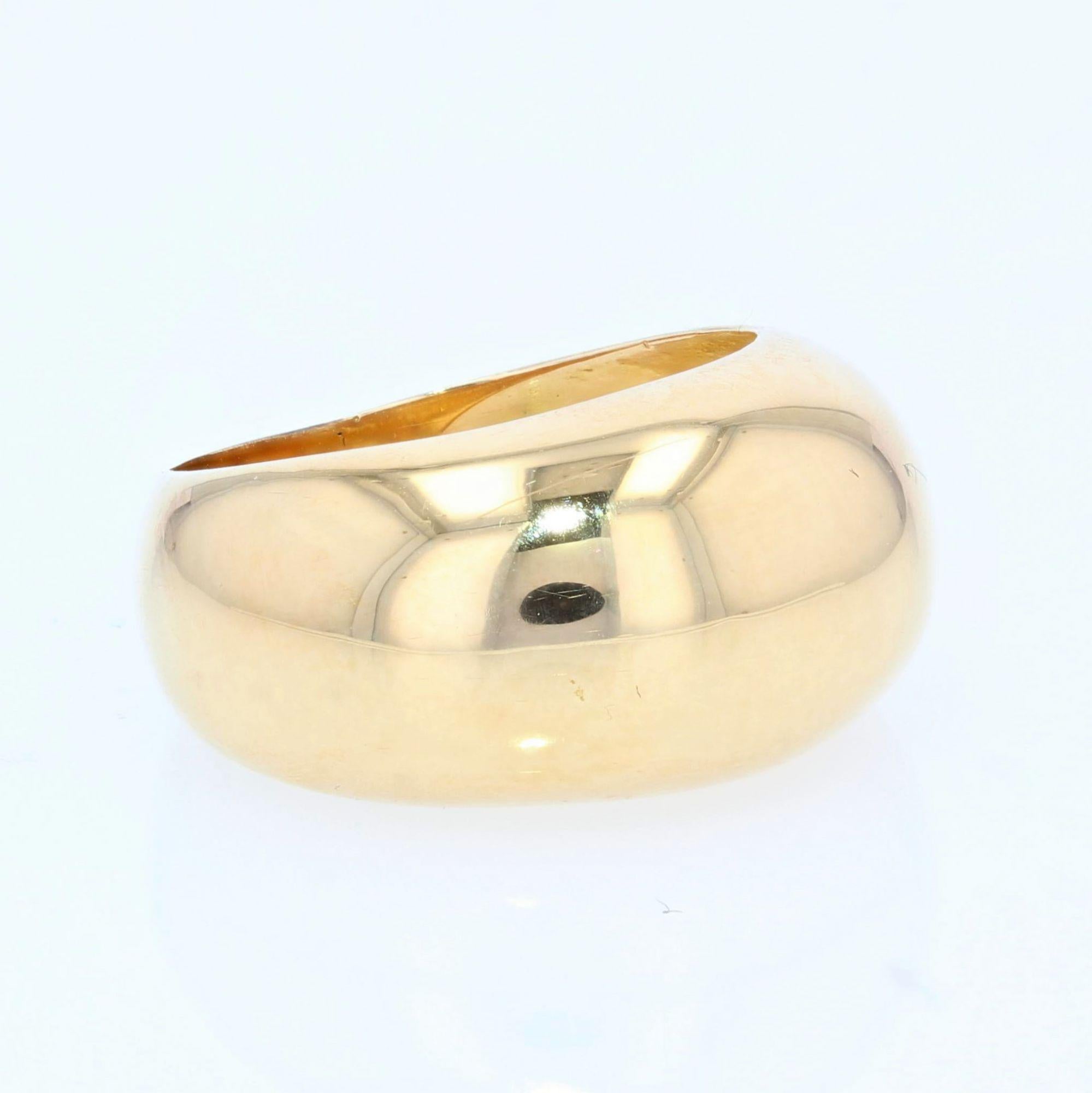 Women's Modern 18 Karat Yellow Gold Bangle Ring