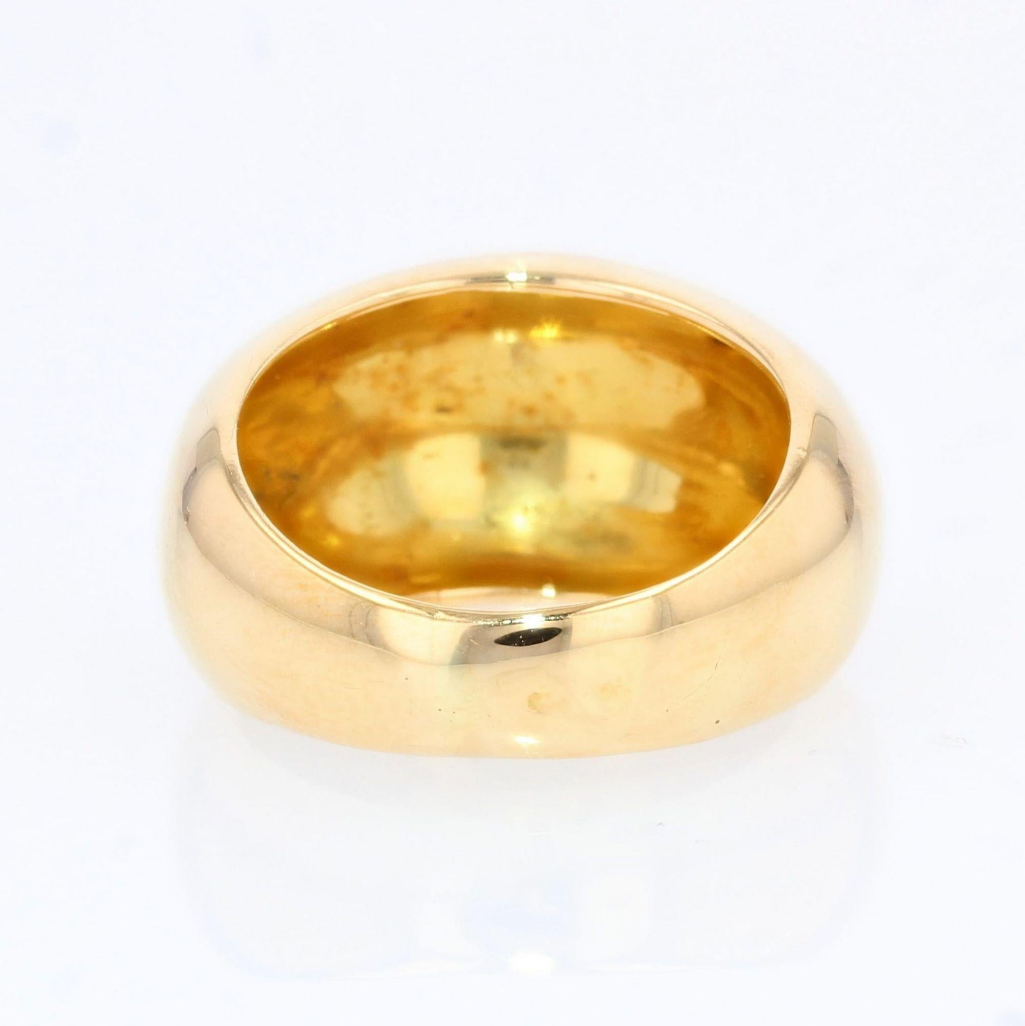 Modern 18 Karat Yellow Gold Bangle Ring 3