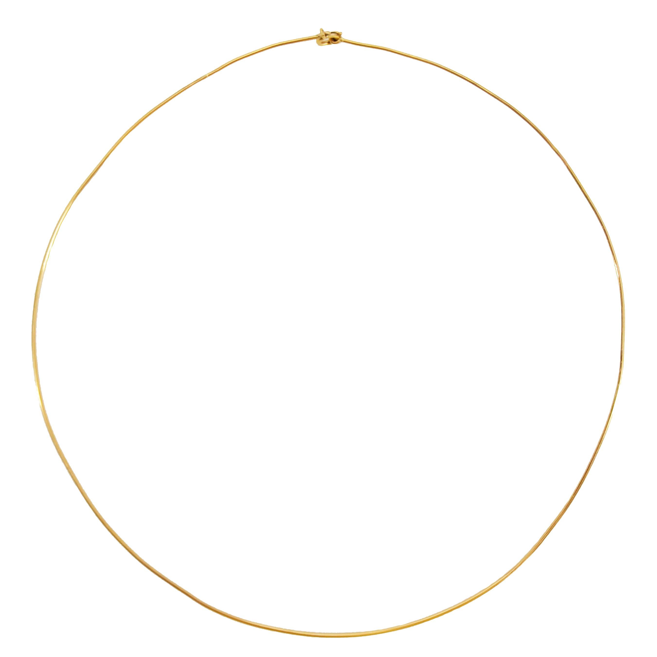 Modern 18 Karat Yellow Gold Cable Necklace In Excellent Condition For Sale In Poitiers, FR