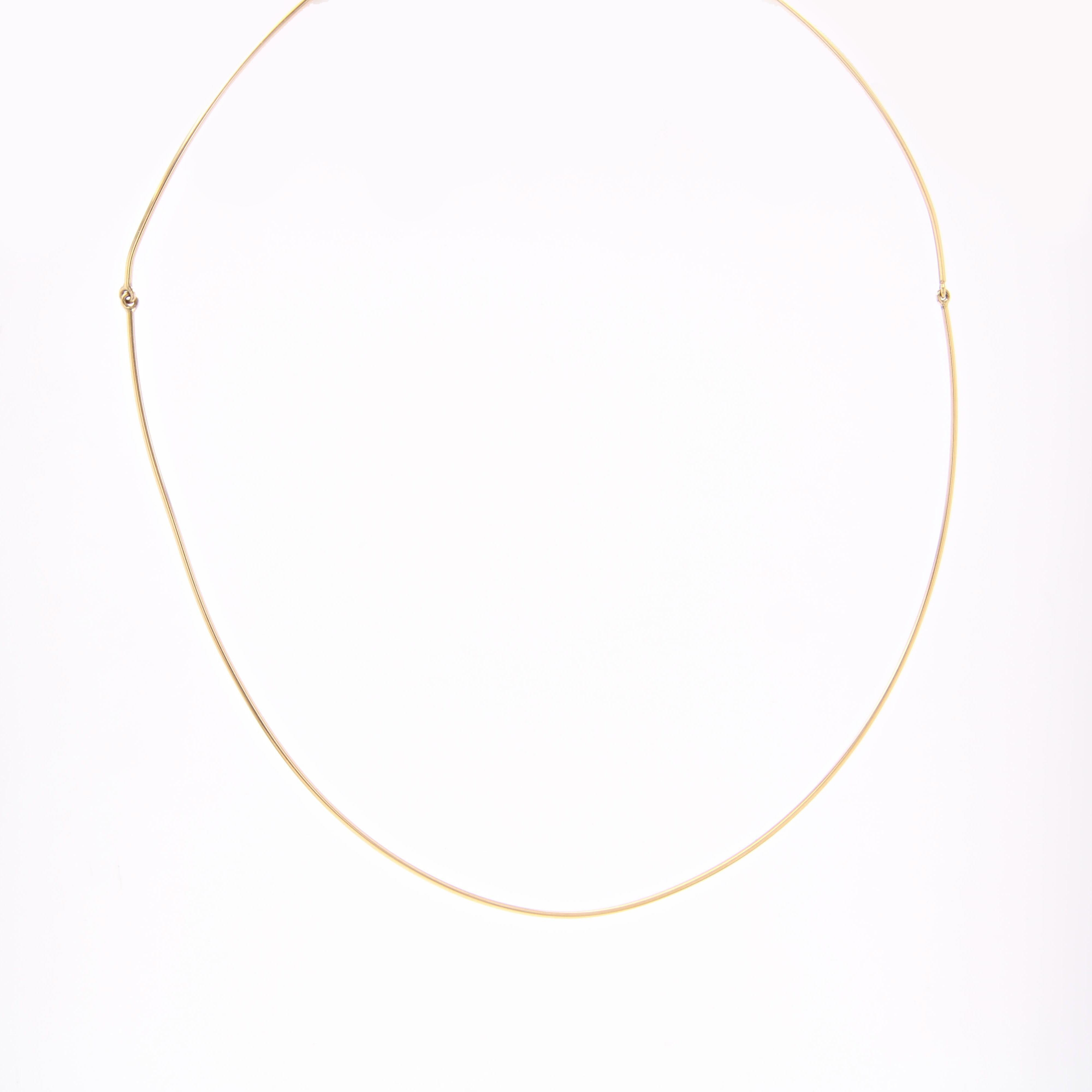 Moderne Collier moderne à câbles en or jaune 18 carats en vente