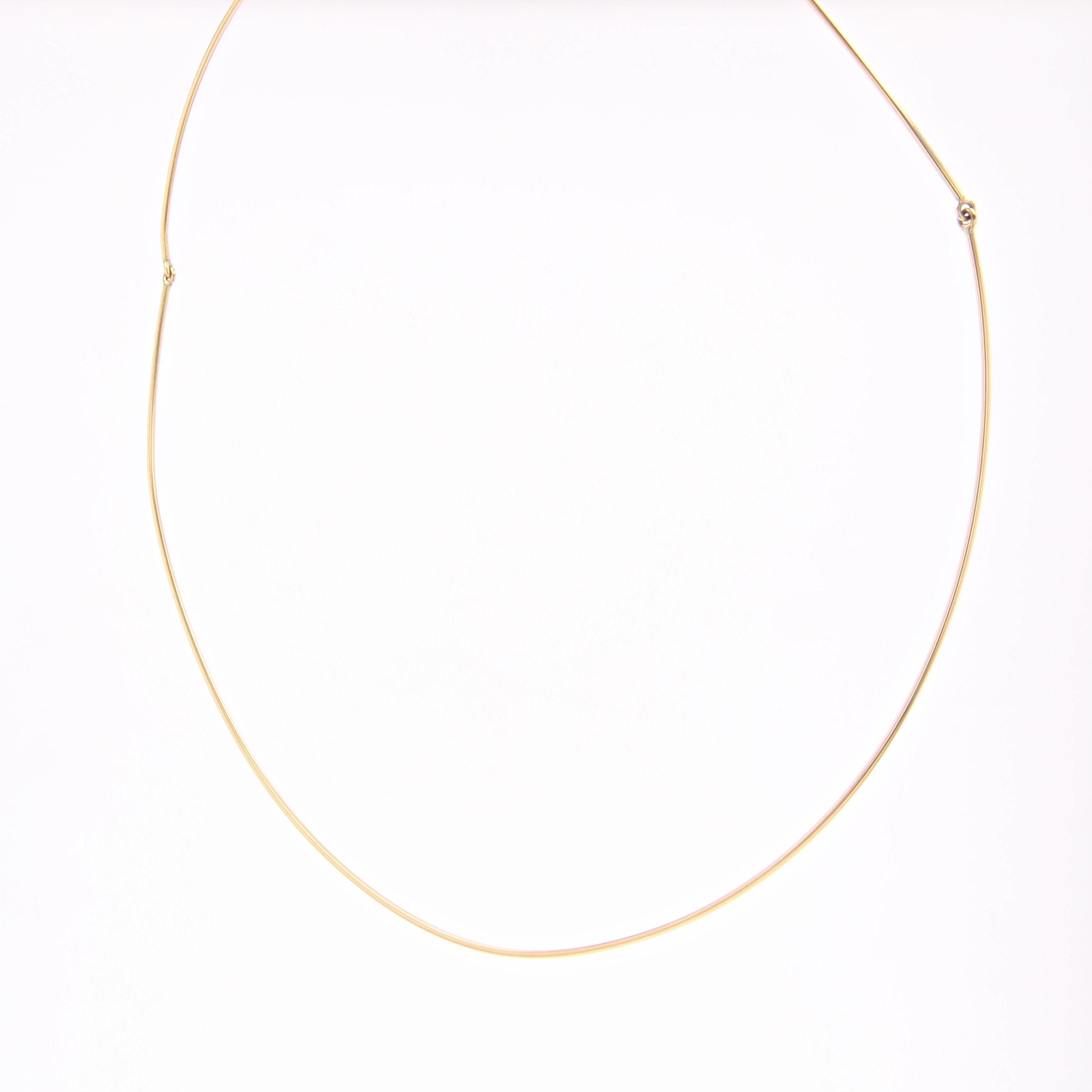 Collier moderne à câbles en or jaune 18 carats Bon état - En vente à Poitiers, FR