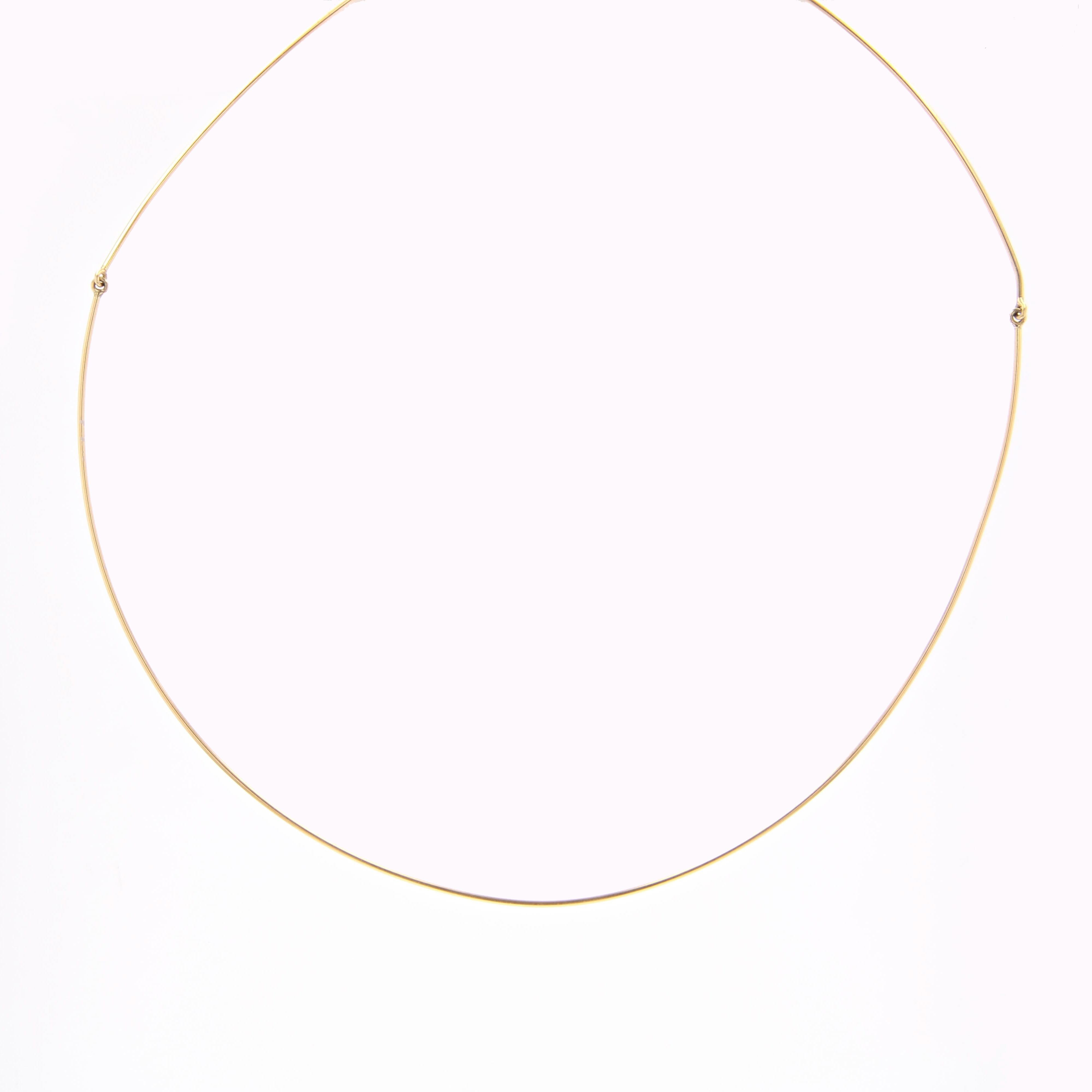 Collier moderne à câbles en or jaune 18 carats en vente 2