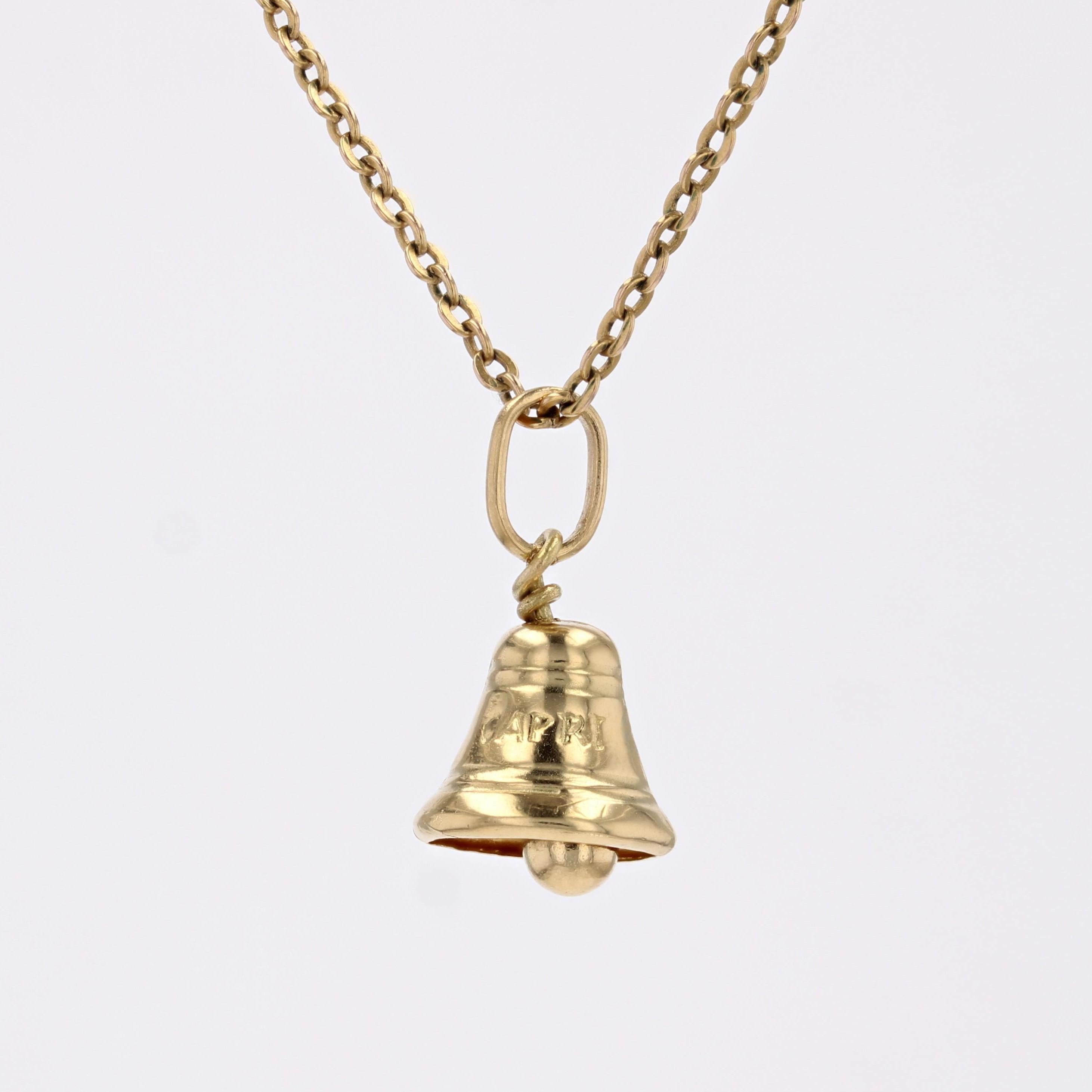 Pendentif breloque Capri en or jaune 18 carats moderne Pour femmes en vente