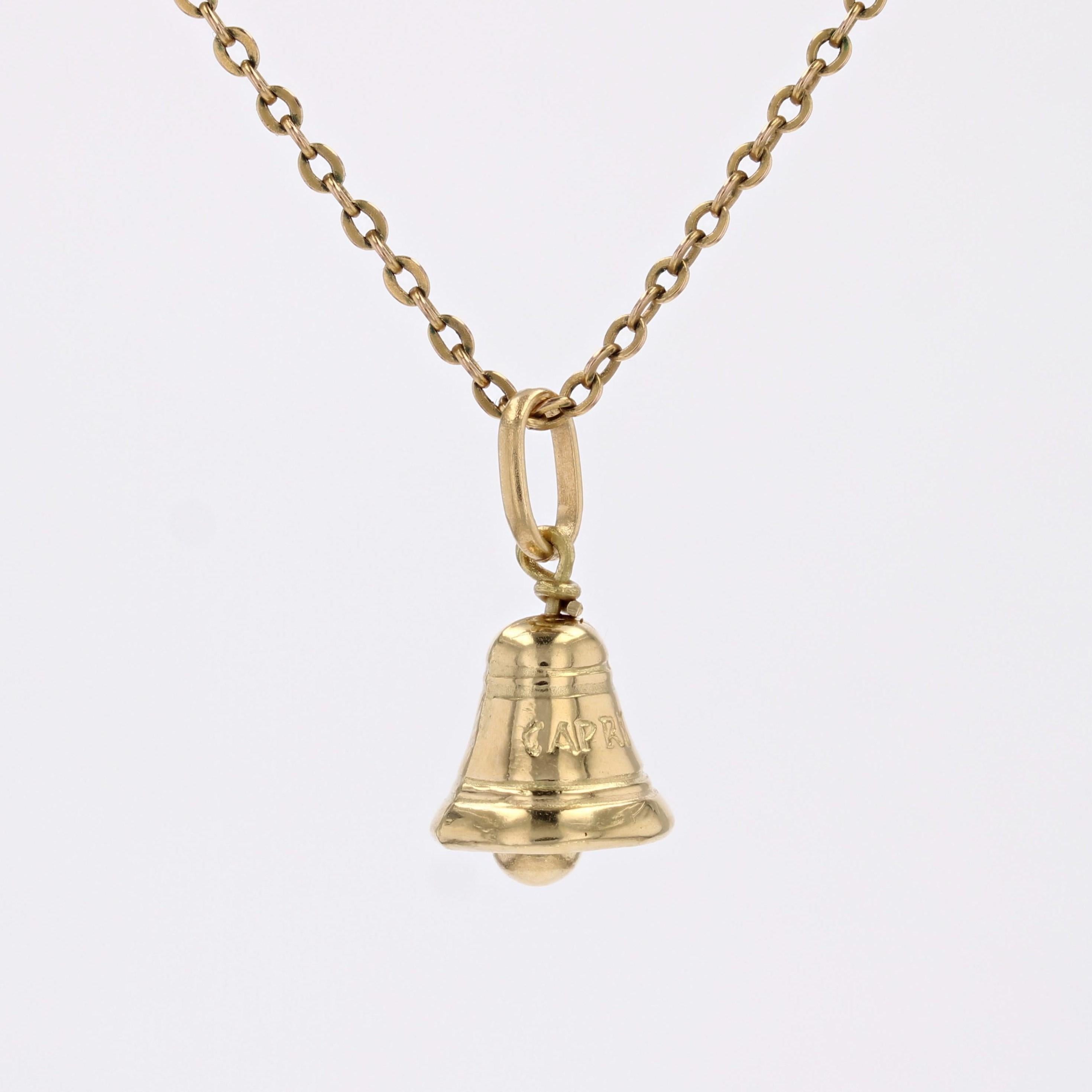 Pendentif breloque Capri en or jaune 18 carats moderne en vente 4