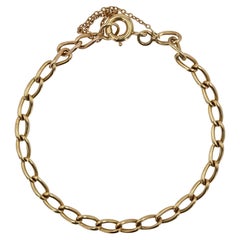 Modern 18 Karat Yellow Gold Curb Bracelet