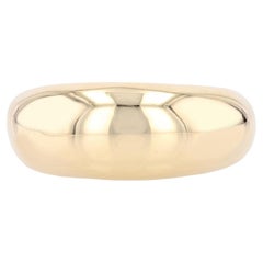 Modern 18 Karat Yellow Gold Domed Bangle Ring