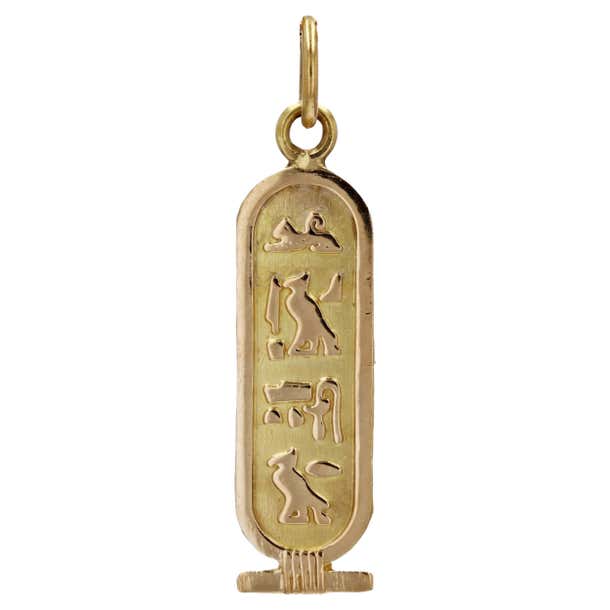 Ciondolo a forma di cartouche, realizzato in Egitto, disponibile in oro e argento Sterling e Oro giallo, colore: Nero, cod. CGOL14-ILOVYU Ciondolo a forma di cartouche, realizzato in Egitto, disponibile in oro e argento Sterling e Oro giallo, colore: Nero, cod. CGOL14-ILOVYU