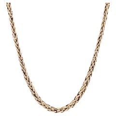Modern 18 Karat Yellow Gold Falling Palm Tree Mesh Necklace