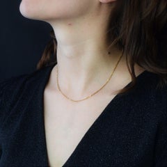 Modern 18 Karat Yellow Gold Filed Convict Mesh Chain