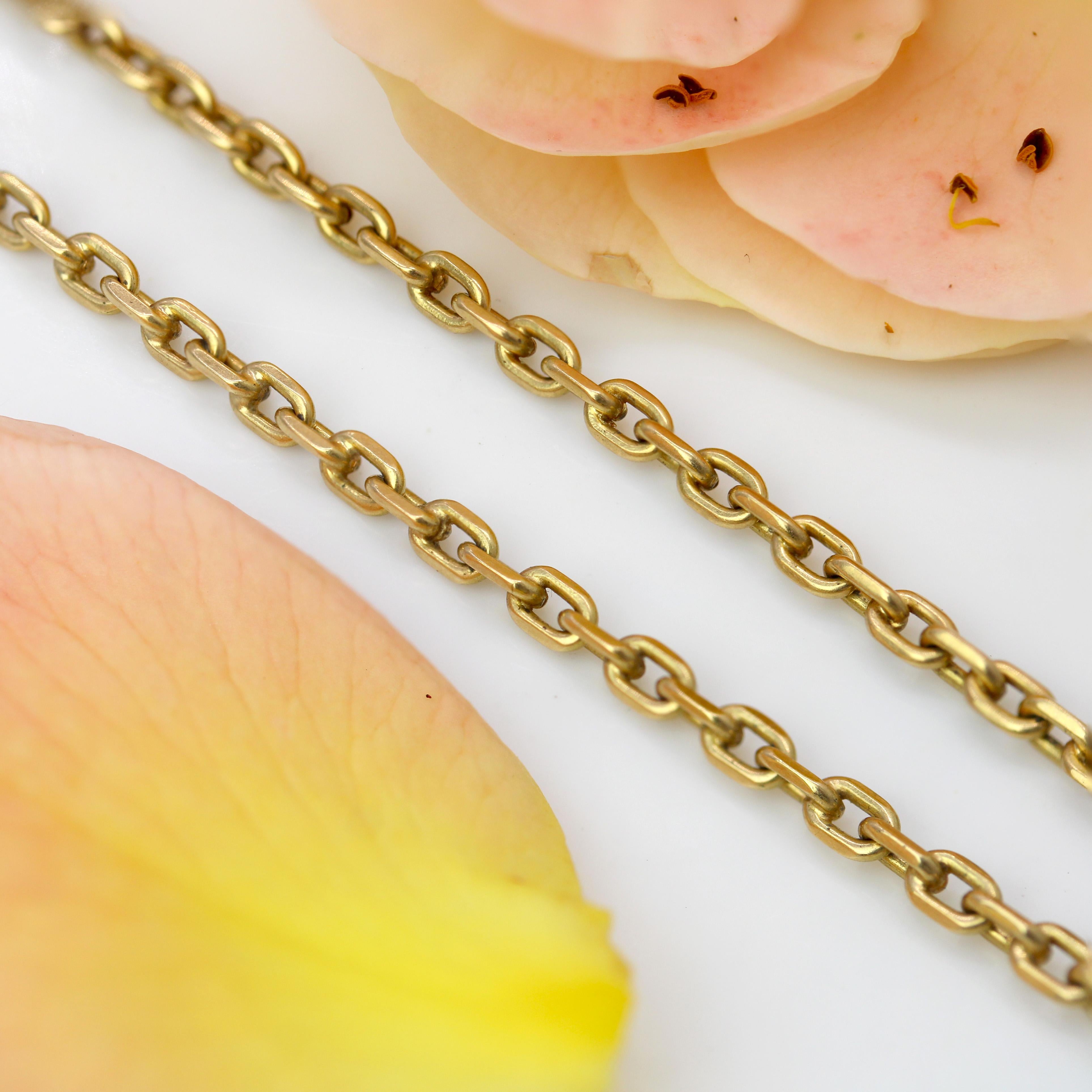 Donna Modern 18 Karat Yellow Gold Filed Convict Mesh Chain in vendita