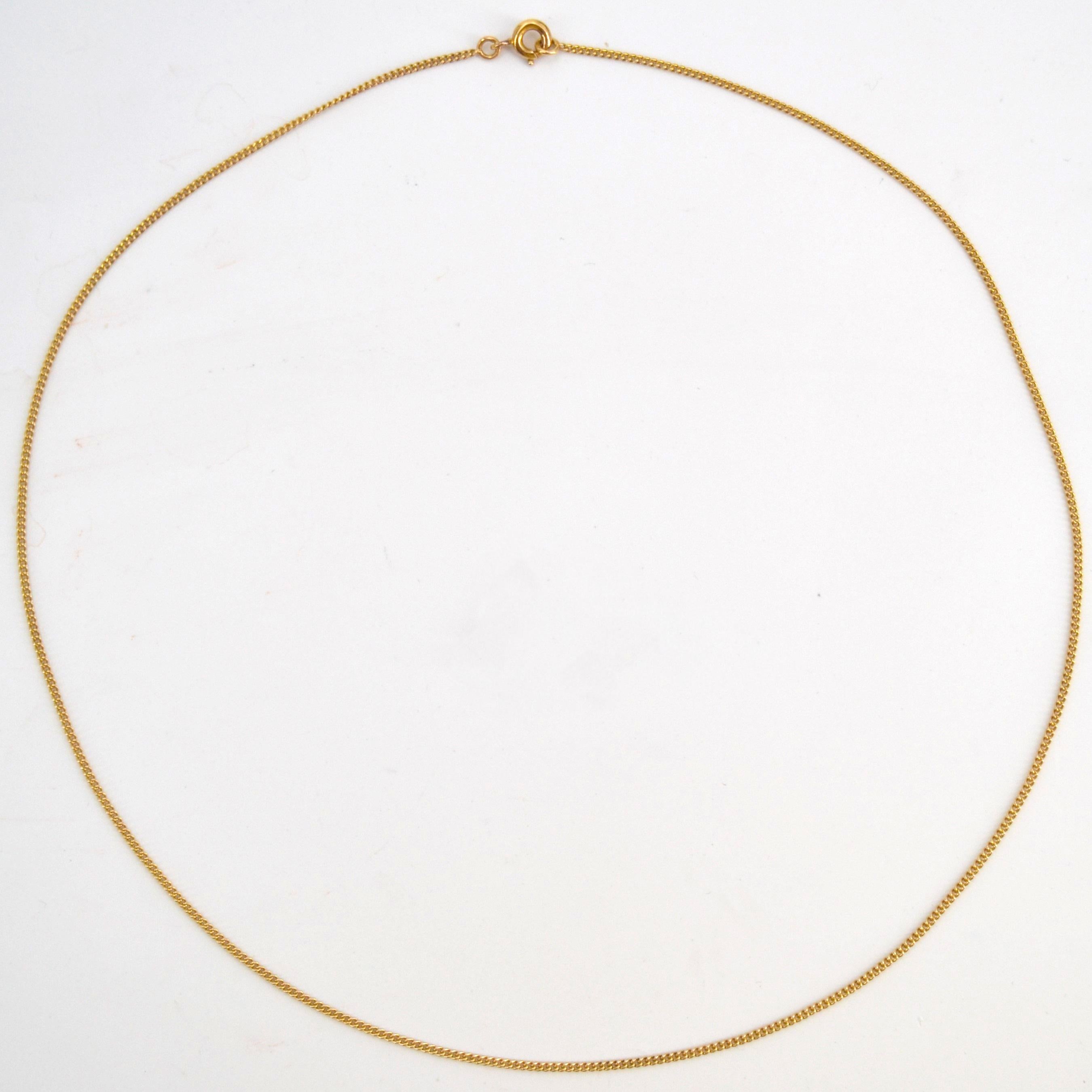 Modern 18 Karat Yellow Gold Filed Curb Mesh Chain In Good Condition In Poitiers, FR