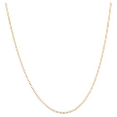 Modern 18 Karat Yellow Gold Filed Curb Mesh Chain