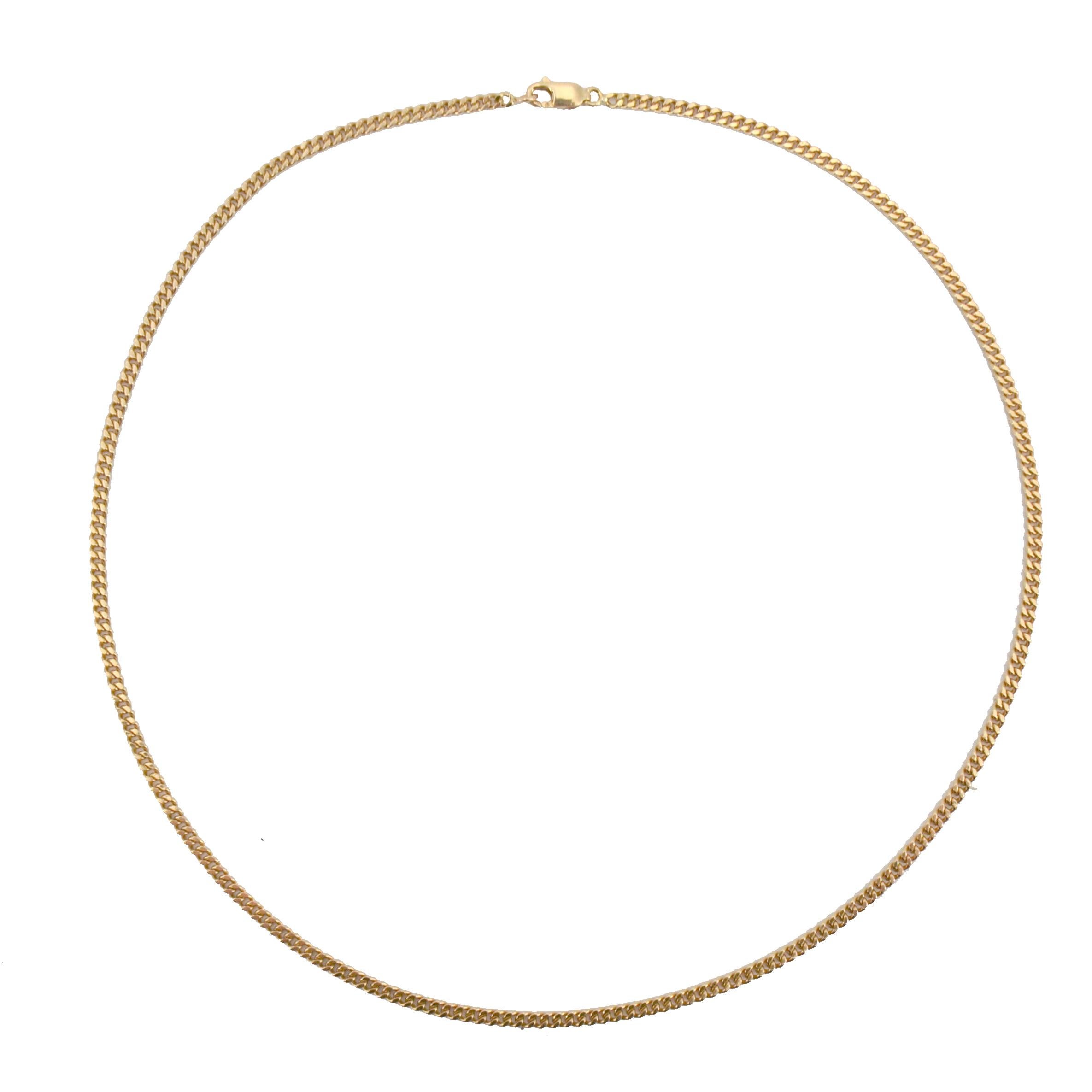 Moderne 18 Karat Gelbgold Filed geschwungene Mesh Kette Halskette im Zustand „Gut“ im Angebot in Poitiers, FR