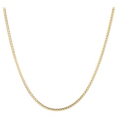 Flache, geschwungene Mesh-Kette aus 18 Karat Gelbgold