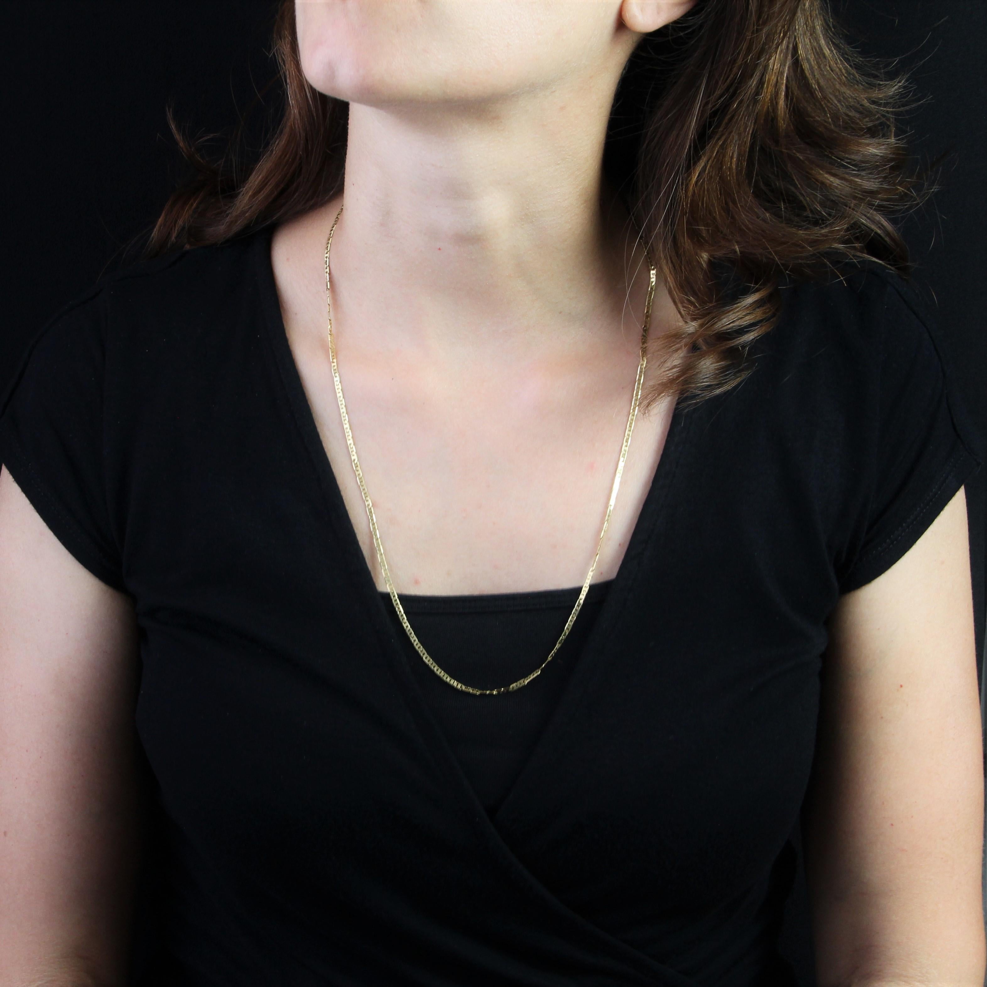 Modern 18 Karat Yellow Gold Flat Marine Mesh Chain For Sale at 1stDibs ...