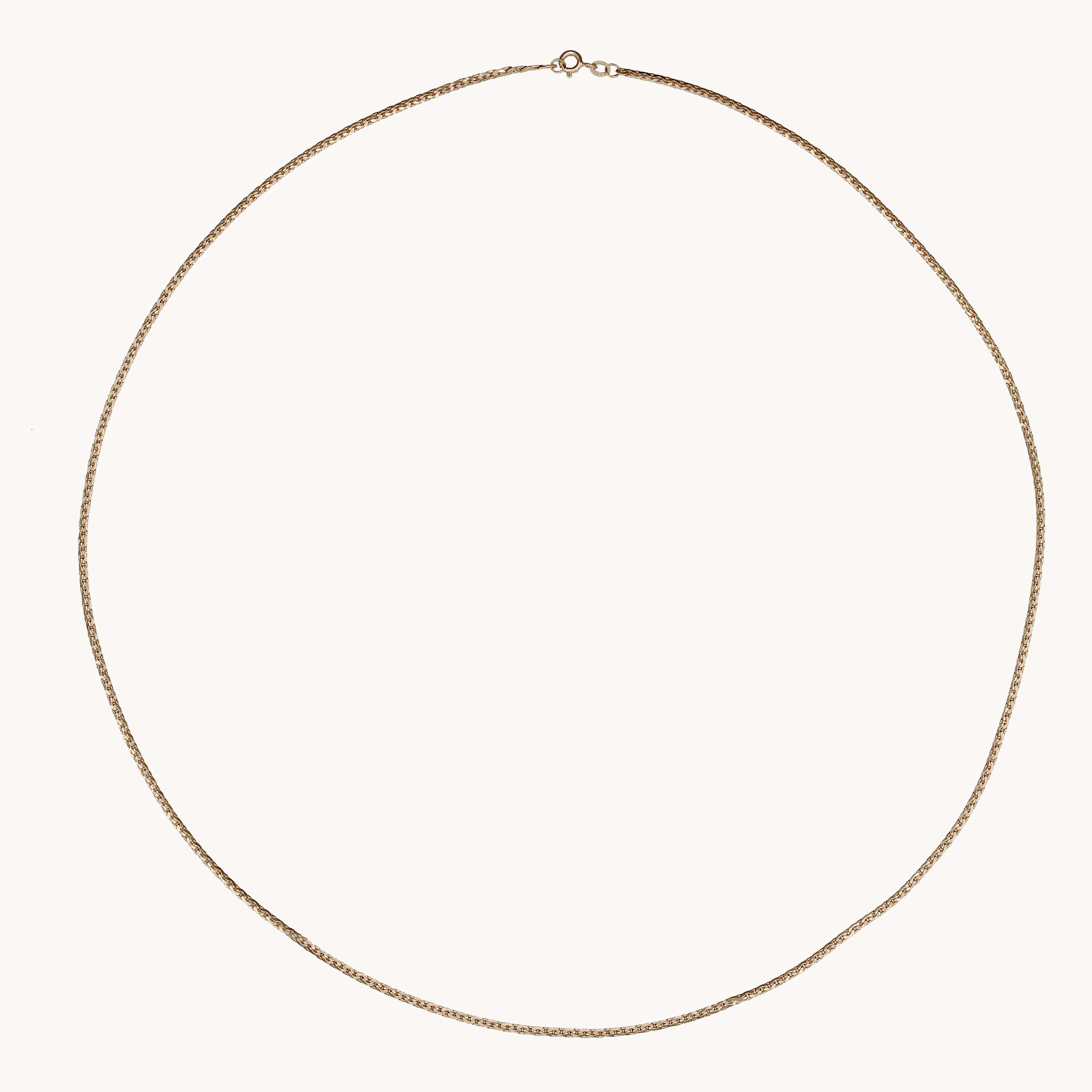Moderno Catena moderna a maglia piatta in oro giallo 18 carati in vendita