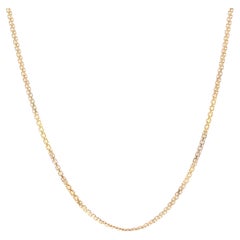 Modern 18 Karat Yellow Gold Flat Mesh Chain