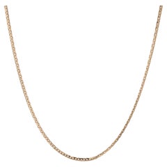 Modern 18 Karat Yellow Gold Flat Mesh Chain